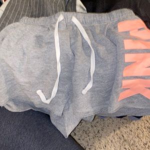 Pink vs cropped hoodie set